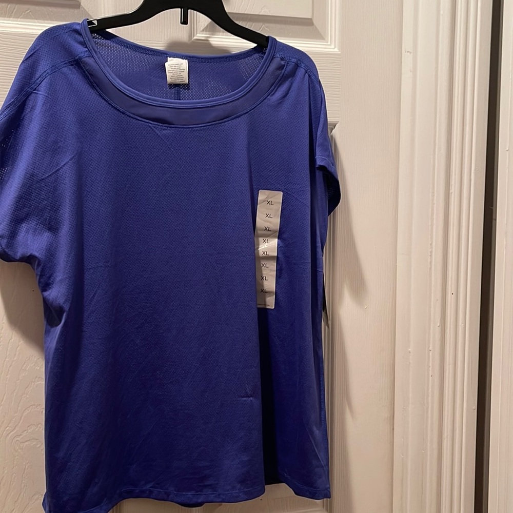 Champion ladies XL blue short sleeve top